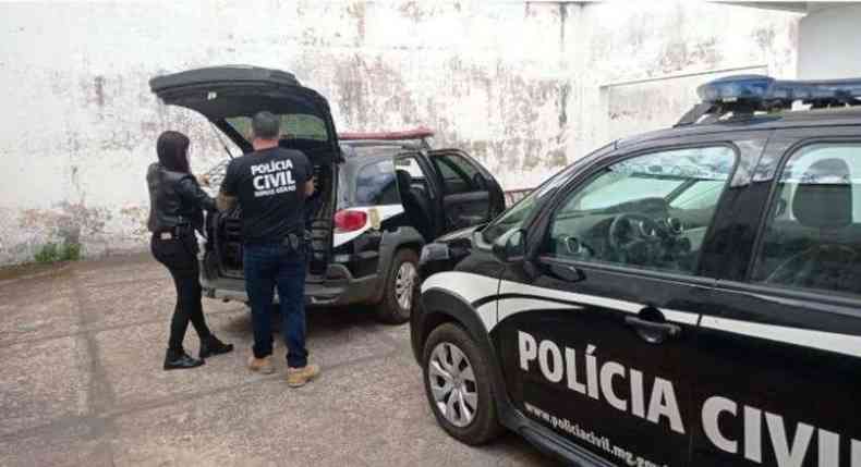 Após rastreamentos da Polícia Civil, suspeito foi localizado e preso no Bairro Nossa Senhora Aparecida, em Campos Altos(foto: PCMG / Divulgação)