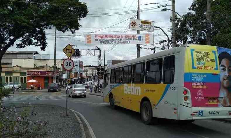 rua betim transito coletivo