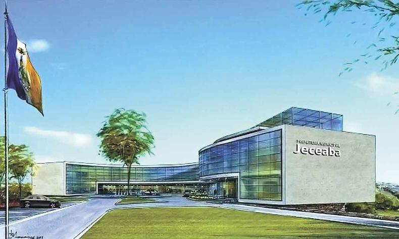 Como seria a nova sede administrativa de Jeceaba, segundo a maquete