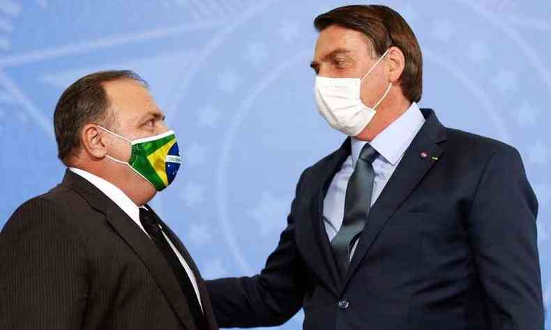 Ministro Eduardo Pazuello e presidente Jair Bolsonaro(foto: Carolina Antunes/PR)