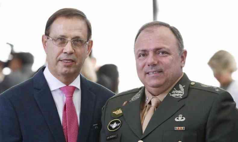 Carlos Wizard e General Eduardo Pazuello(foto: Redes Sociais/Reproduo)