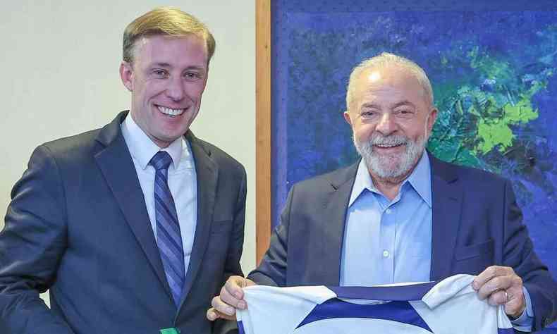 Jake Sullivan e Luiz Incio Lula da Silva em Braslia