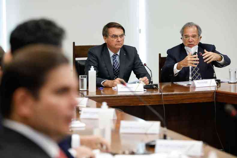 Presidente Jair Bolsonaro e ministro da Economia, Paulo Guedes(foto: Alan Santos/PR)