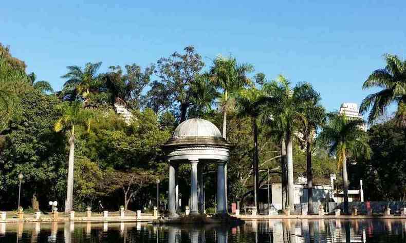 Lagoa do Quiosque no Parque Municipal, no Centro de Belo Horizonte(foto: Paulo Filgueiras/EM/DA Press)
