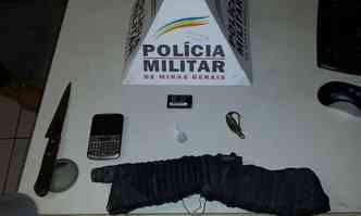 Material apreendido foi encaminhado  delegacia(foto: Polcia Militar/Divulgao)