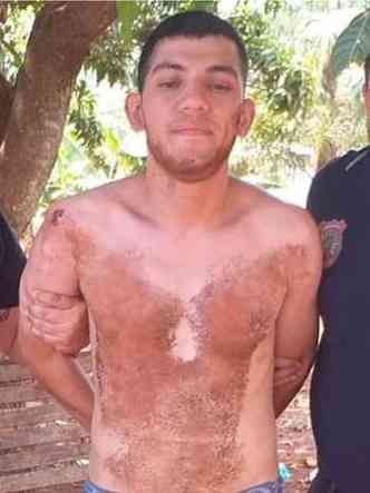 Sabio Daro Gonzlez foi preso enquanto se escondia das autoridades, aps fuga em massa no domingo de priso em Pedro Juan Caballero(foto: Reproduo)