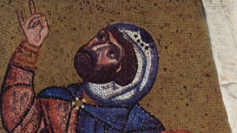 S�o Longuinho, em trecho de ilustra��o grega antiga