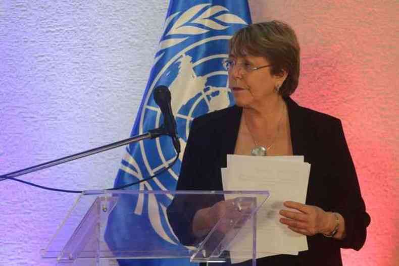 Michelle Bachelet, alta comissria das Naes Unidas para os Direitos Humanos, condenou ao em comunicado nesta segunda-feira (29/7)(foto: Cristian Hernandez/AFP)