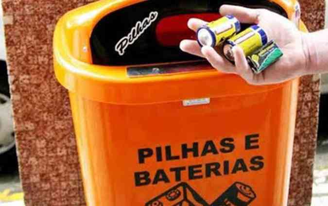 O descarte de pilhas e baterias devem ser realizados da forma correta para prevenir o contaminação de metais pesados no solo e na água.(foto: Pensamento Verde/Divulgação)