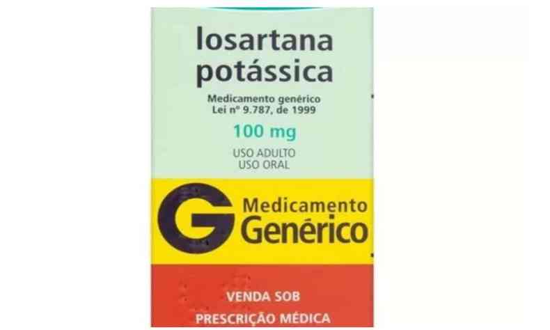 Caixa do medicamento losartana potssica