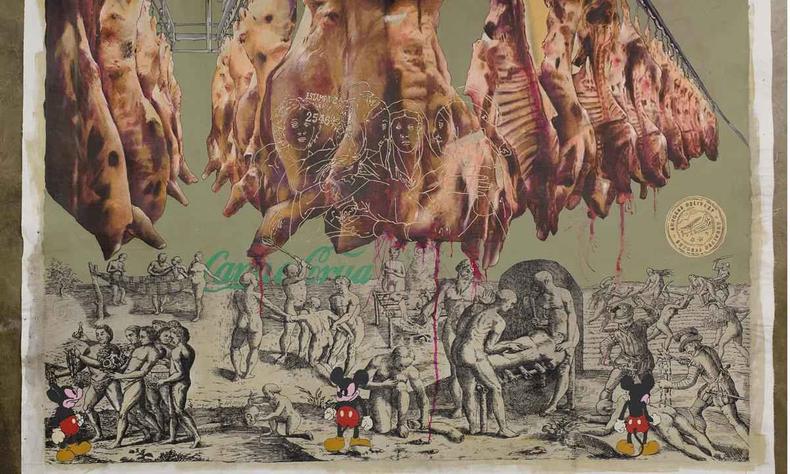 obra da Exposio Carne crua, de Miguel Gontijo