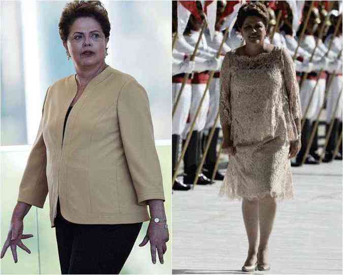 Dilma, um ms antes do perodo de campanha e na posse em janeiro: 6kg perdidos em apenas 10 dias(foto: Ueslei Marcelino/Reuters -Marcelo Ferreira/CB/D.A Press)
