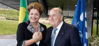 Dilma se encontrou com o presidente da Fifa, Joseph Blatter, tambm hoje, durante visita  sede da entidade, em Zurique, na Sua(foto: Roberto Stuckert Filho/PR)