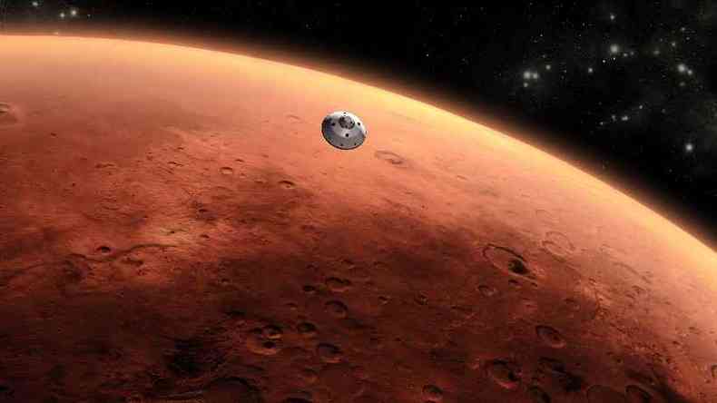 Sonda a caminho de Marte, planeta onde estaria a base da Federação Galática(foto: Nasa/Divulgação)