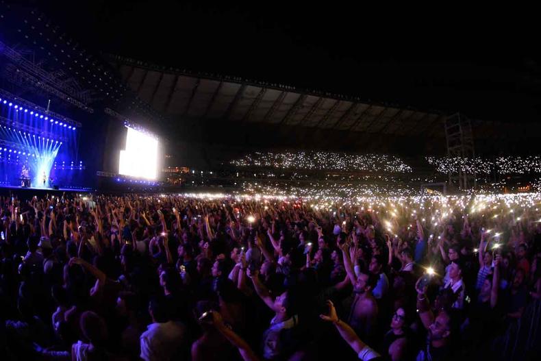 Nos últimos tempos, o Gigante da Pampulha tem se transformado sistematicamente em palco de shows, como o da despedida do Skank(foto: Leandro Couri/EM/D.A. Press - 28/3/23) Nos últimos tempos, o Gigante da Pampulha tem se transformado sistematicamente em palco de shows, como o da despedida do Skank