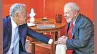 Lula se encontra com o presidente de Portugal