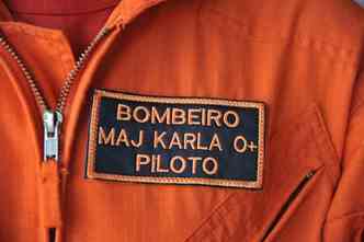 Major Karla se tornou a primeira mulher comandante de helicptero de bombeiros militar do Brasil(foto: Alexandre Guzanshe/EM/D.A. Press)