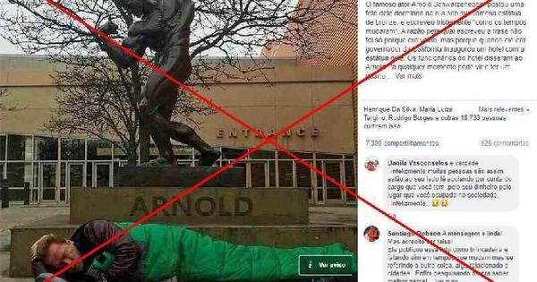 Schwarzenegger publicou uma foto sua dormindo na rua como uma piada - Vimarsana News