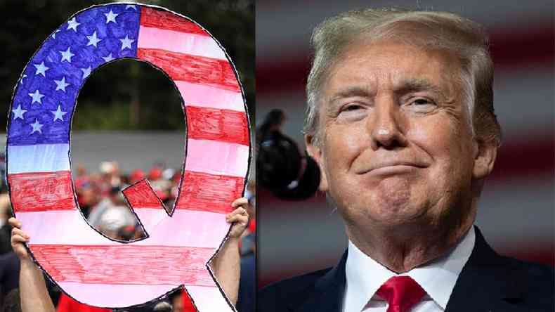 'No sei muito sobre o movimento, exceto que eu gosto muito deles e lhes agradeo', disse Trump sobre o QAnon(foto: Getty Images)