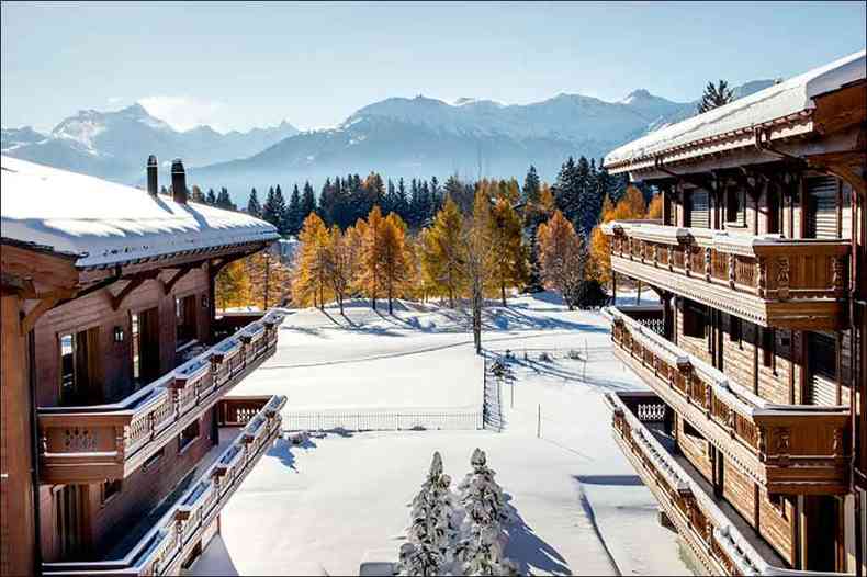 A bela paisagem dos Alpes suos j vale a visita ao Guarda Golf Hotel & Residences(foto: The Leading Hotels/Divulgao)