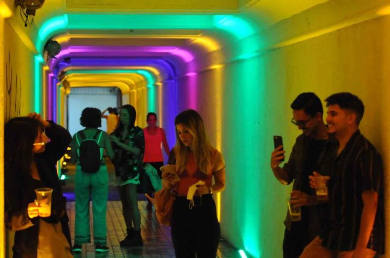 Iluminação no centro de BH(foto: Túlio Santos) Sapucaí