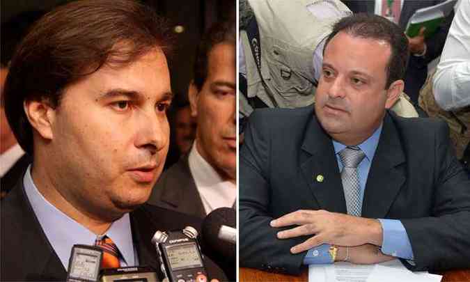 Deputados Rodrigo Maia (E) e Andr Moura(foto: Gladyston Rodrigues/EM/D.A Press e Wilson Dias/ABR )