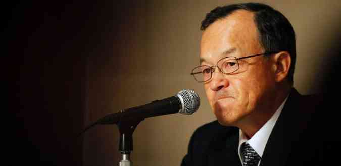 Tsuyoshi Kikukawa, ex-presidente da Olympus, acusado de mentir nos documentos financeiros de 2008, 2009 e 2011(foto: Reuters)
