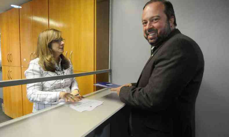 Alexandre Silveira, que registrou os documentos, pode virar senador, se Anastasia for eleito para o governo(foto: Beto Novaes / EM / D.A. Press)