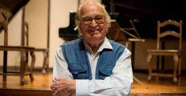 Edino Krieger, de 91 anos,  um dos principais compositores do Brasil (foto: Carol Pires/divulgao)