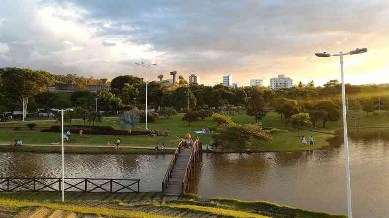 O Parque Ipanema antes do seu fechamento para reformas. Nesta quarta-feira, o pblico retorna ao parque com acesso aos quiosques(foto: PMI Ipatinga/Divulgao )