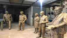Esculturas de escritores mineiros so restauradas para voltar s ruas de BH