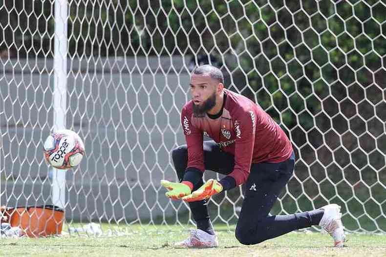 Goleiro Everson durante treinamento do Atltico(foto: Pedro Souza/Atltico)