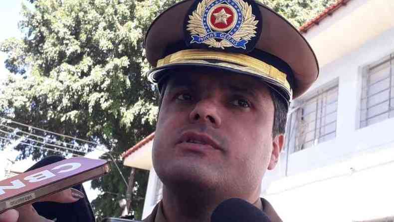 Major Flvio Santiago, porta-voz da Polcia Militar destaca volume de prises(foto: Jair Amaral/EM/D.A.Press)