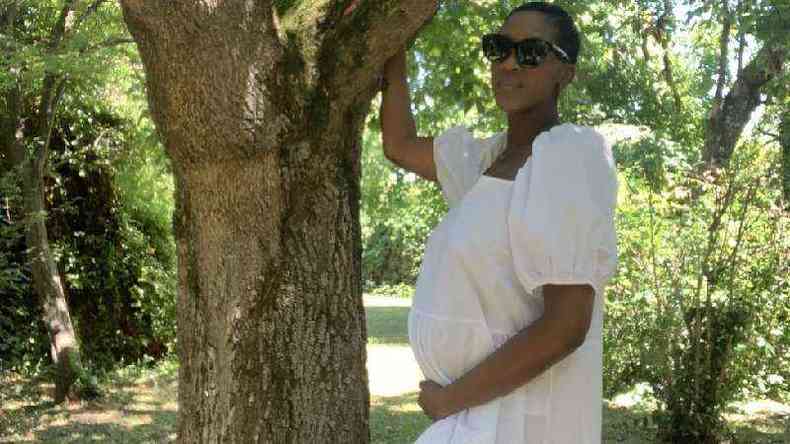 A photo of Mam Issabre when pregnant