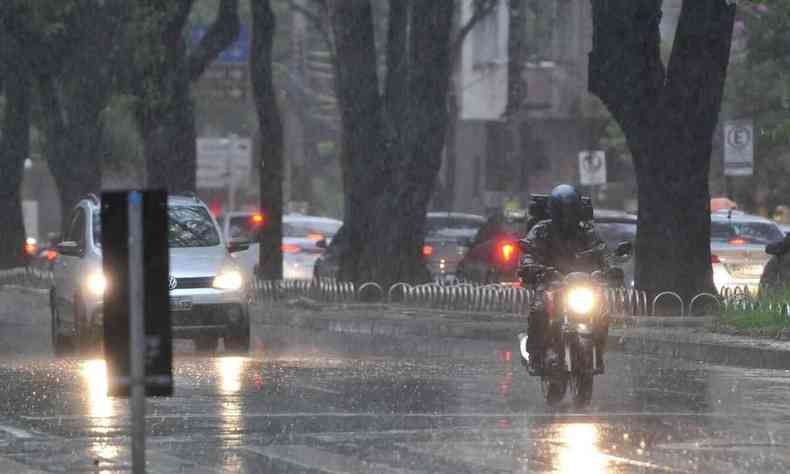 Chuva em BH, capital mineira 