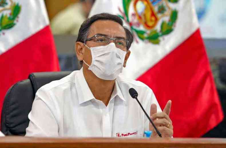 'O Peru j entrou no achatamento da curva, disse o presidente Martn Vizcarra(foto: AFP)
