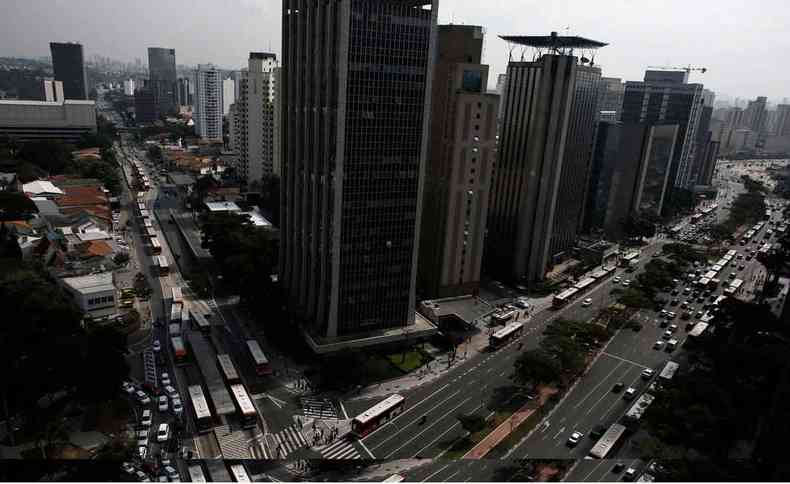 Avenida Faria Lima, em So Paulo,  o centro financeiro do pas, que mostra averso ao governo do presidente Lula