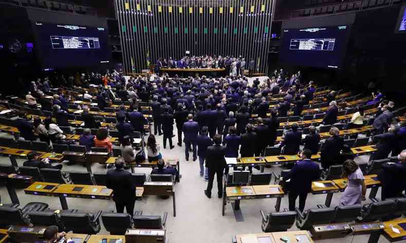 Plenário da Câmara dos Deputados durante sessão