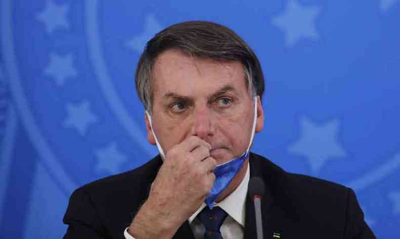 Bolsonaro voltou a criticar tambm as medidas de quarentena adotadas por Doria(foto: Sergio LIMA / AFP)