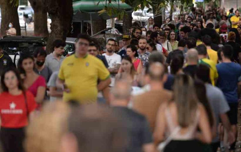 Fila para votao em Belo Horizonte