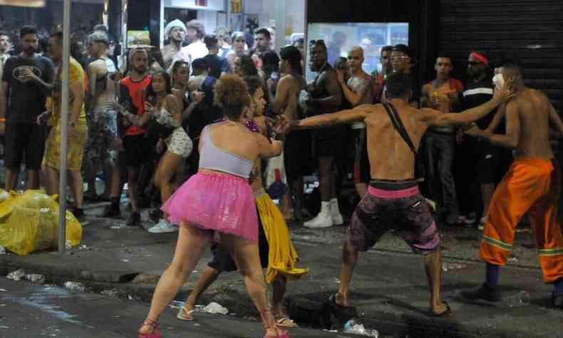 Alguns folies brigaram ao final dos blocos carnavalescos