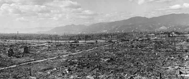 Hiroshima, aps ataque nuclear em 1945: cenrio desolador.(foto: Harbert F. Austin / Museu Memorial da Paz de Hiroshima)