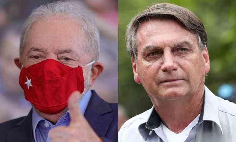 Ex-presidente Luiz Incio Lula da Silva (PT) e atual presidente Jair Bolsonaro (sem partido)(foto: Reproduo/Instagram/Marcos Corra/PR)