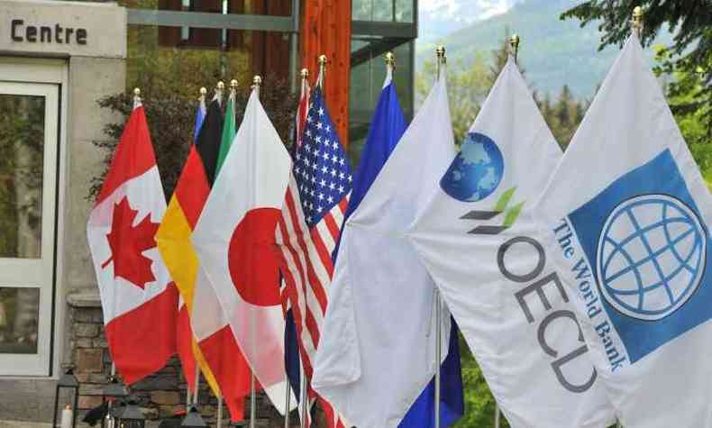 Nenhuma declarao final conjunta surgiu da reunio ministerial do G7, em sinal da forte divergncia entre as maiores economias globais(foto: AFP / Don MacKinnon )