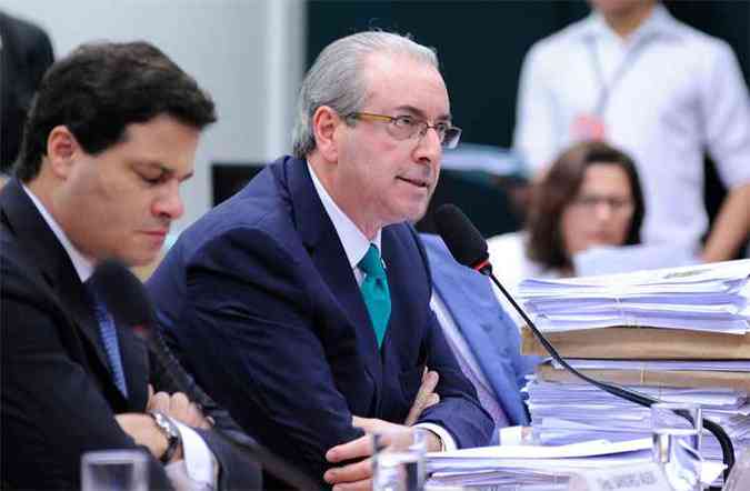 Eduardo Cunha durante depoimento na manh desta quinta-feira ao Conselho de tica da Cmara(foto: Lcio Bernardo Jnior/Cmara dos Deputados)