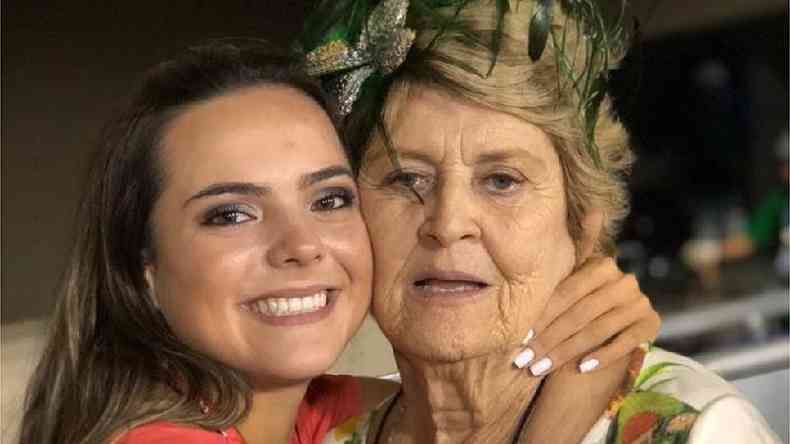 Dalva Junger e Luisa: neta decidiu compartilhar vdeos da av materna que foi vtima da covid-19(foto: Acervo pessoal)