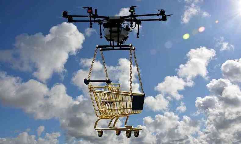 Iniciativa no  indita, pois j h empresas no mercado internacional com servios de entregas por drones autnomos(foto: Pixabay)