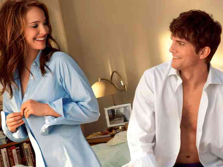 Cena do filme 'Sexo sem compromisso', com Natalie Portman e Ashton Kutcher
