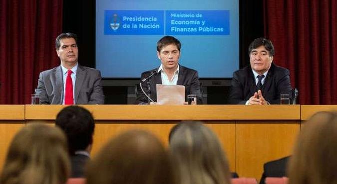 Ministro da Economia argentina Axel Kicillof faz an�ncio da transfer�ncia de U$ 1 bilh�o para pagar credores(foto: AFP PHOTO / NA / Mariano Sanda)