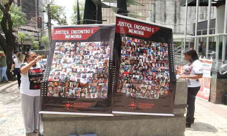'Justia, encontro e memria': cartaz estampa rosto das vtimas